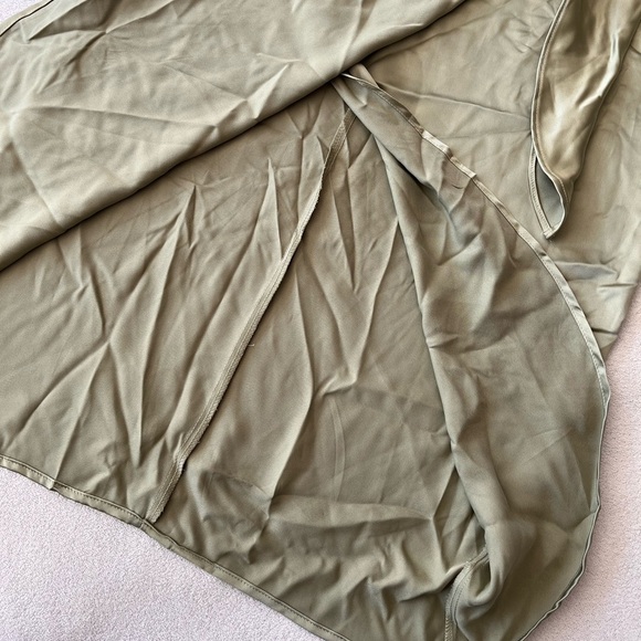 NWT Zara Satin Wrap Tie Waist Skirt M - Picture 6 of 16